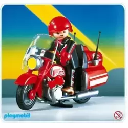racing-pilot motorcycle cross vintage red 3565 Playmobil s323 