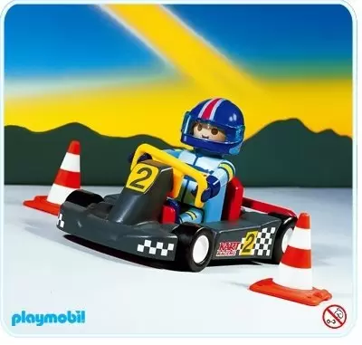 Playmobil Sports Mécaniques - Pilote sur kart noir