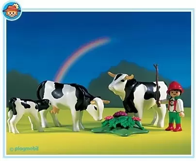 Playmobil Fermiers - Vacher et famille de vaches