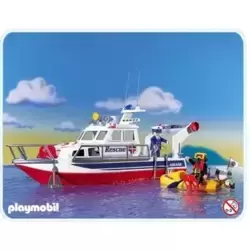 Rescue Boat with Flashlight