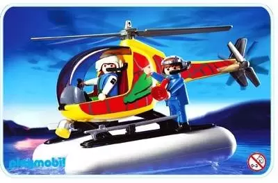 Playmobil Aventuriers - Aventuriers et hélicoptère de surveillance