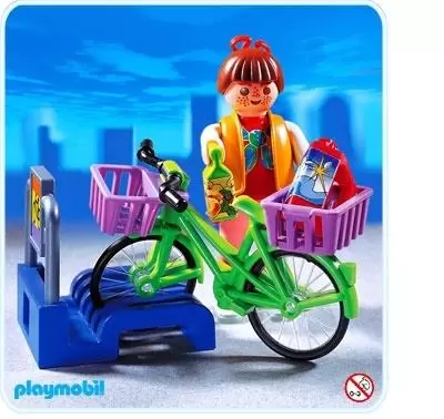 Playmobil dans la ville - Cliente à vélo
