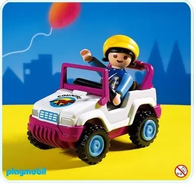 Playmobil dans la ville - Enfant et voiture tout terrain