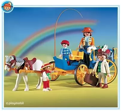 Playmobil Fermiers - Famille et attelage