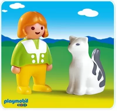 Playmobil 1.2.3 - Girl with Cat