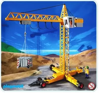 Playmobil Chantier - Grue de chantier Electrique