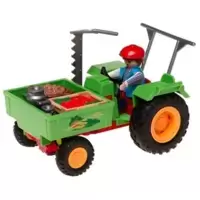 Tractor With Vegetables