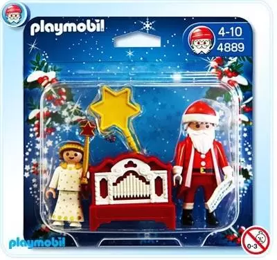 Playmobil Xmas - Little Angel and Santa Claus with Organ