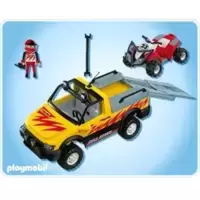 Pilote / quad vert - Playmobil Sports Mécaniques 4427