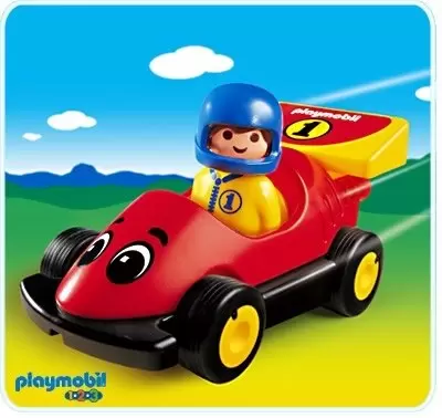 Playmobil 1.2.3 - Pilote et voiture de course 1.2.3