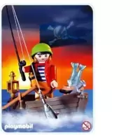 Playmobil Pirates 5238 pas cher, Bateau pirates avec moteur