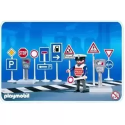 Traffic Signs With Police