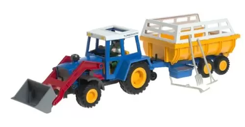 Playmobil Fermiers - Tracteur et sa remorque