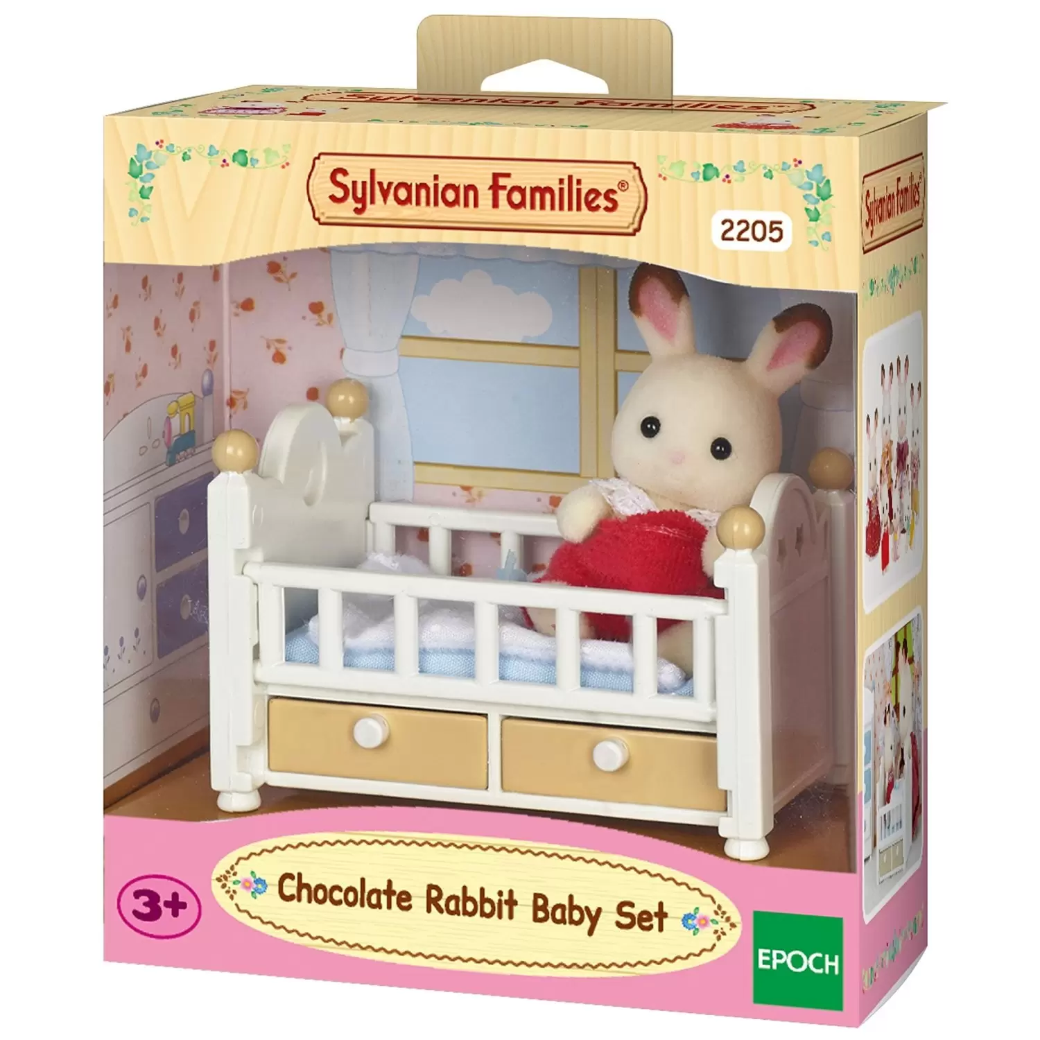 Sylvanian Families (Europe) - Chocolate Rabbit Baby Set / Baby Bed