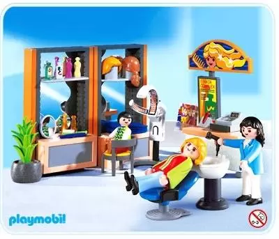 Playmobil dans la ville - Coiffeuse et salon de coiffure