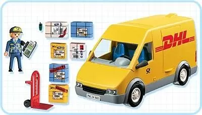 Playmobil dans la ville - Coursier en camionnette DHL
