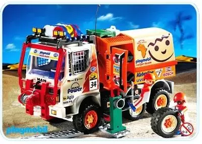 Playmobil Sports Mécaniques - Pilotes  et camion de rallye