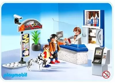 Playmobil dans la ville - Banquier et guichet de banque