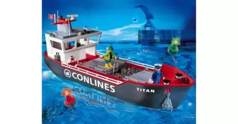 Tegenstander Evenement opschorten Cargo Ship : CONLINES - Titan - Playmobil Port & Harbour 4472