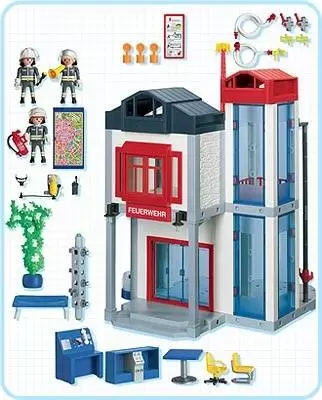 Playmobil Firemen - Fire Station with Hose Tower