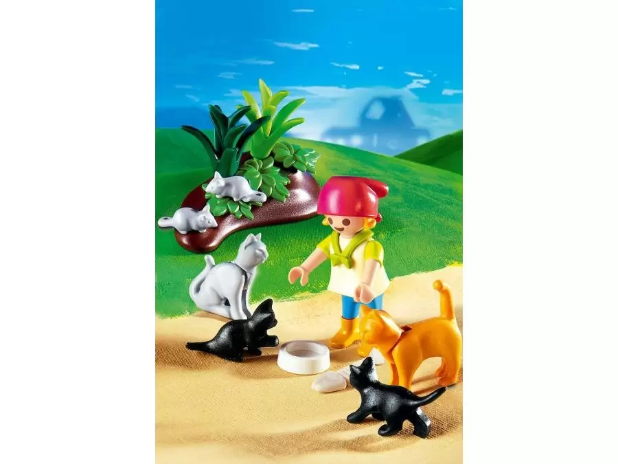 Playmobil Farmers - Girl with Cats