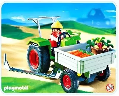 Playmobil Fermiers - Fermier avec tracteur faucheuse
