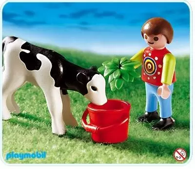 Playmobil Special - Garçon avec petit veau
