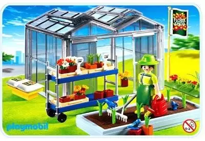 Playmobil dans la ville - Horticultrice et serre