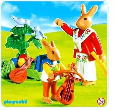 Playmobil Lapins de Pâques - Lapins : leçon de musique