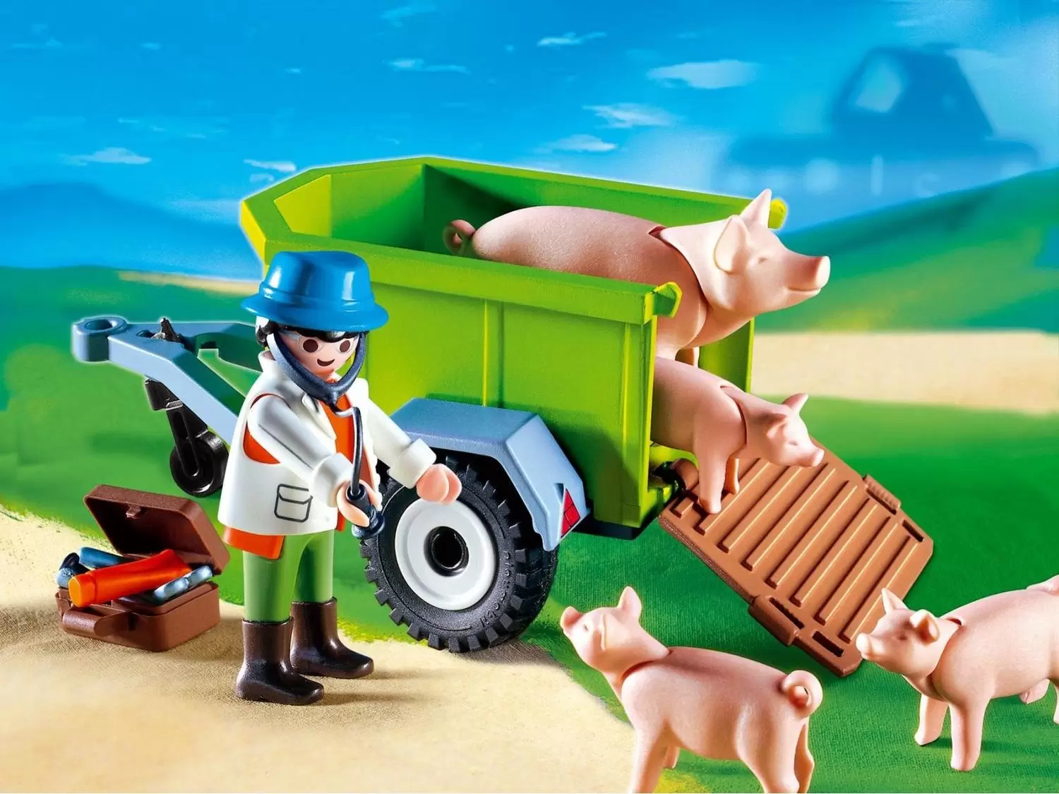 Playmobil Farmers - Veterinarian with Pigs