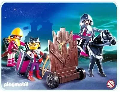 Playmobil Chevaliers - Barbares et Mur d\'assaut mobile