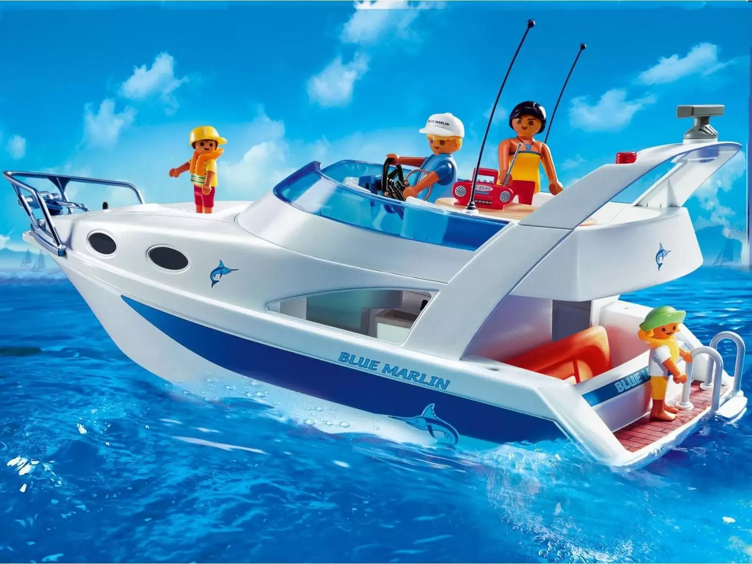 Faciliteter vidnesbyrd midler Family Yacht (Blue Marlin) - Playmobil on Hollidays 3645-B