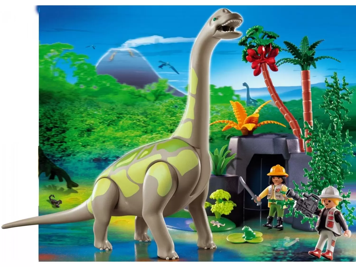 Playmobil Dinosaures - Brachiosaure avec massif rocheux