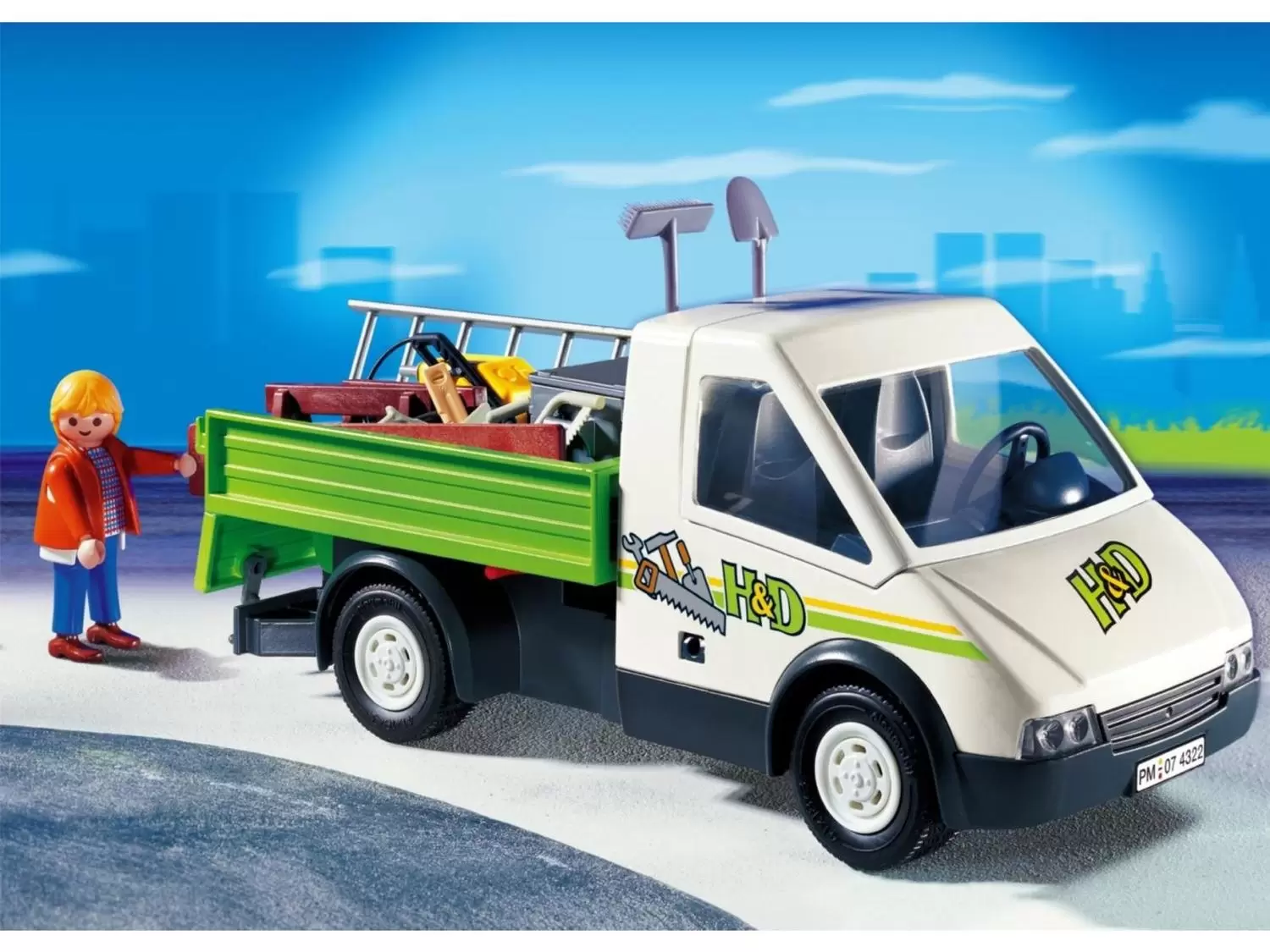 Playmobil dans la ville - Entrepreneur et camionnette