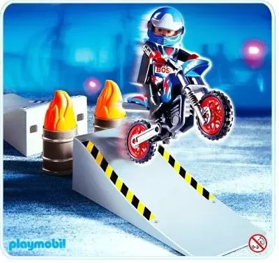 Playmobil Motor Sports - Motocross Rider with Ramp