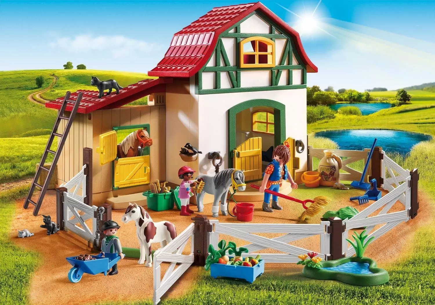 Playmobil Horse Riding - Stable of ponies