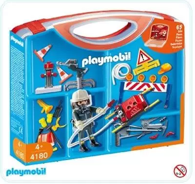 Playmobil Pompier - Valisette pompier et accessoires