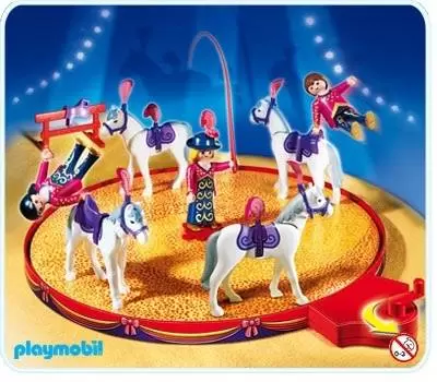 Playmobil Circus - Voltigeurs avec chevaux et manège