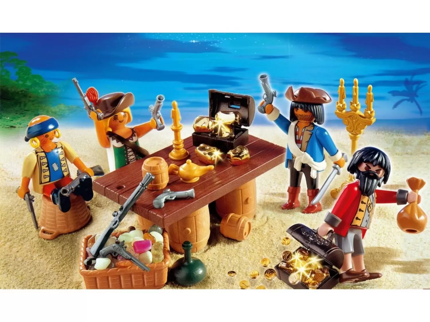 Playmobil Pirates - Bande de pirates et leur butin