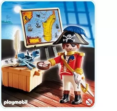 Playmobil Pirates - Capitaine pirate avec carte