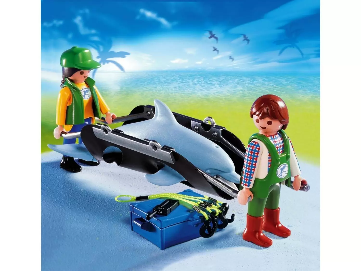 Playmobil Parc Animalier - Civière avec dauphin