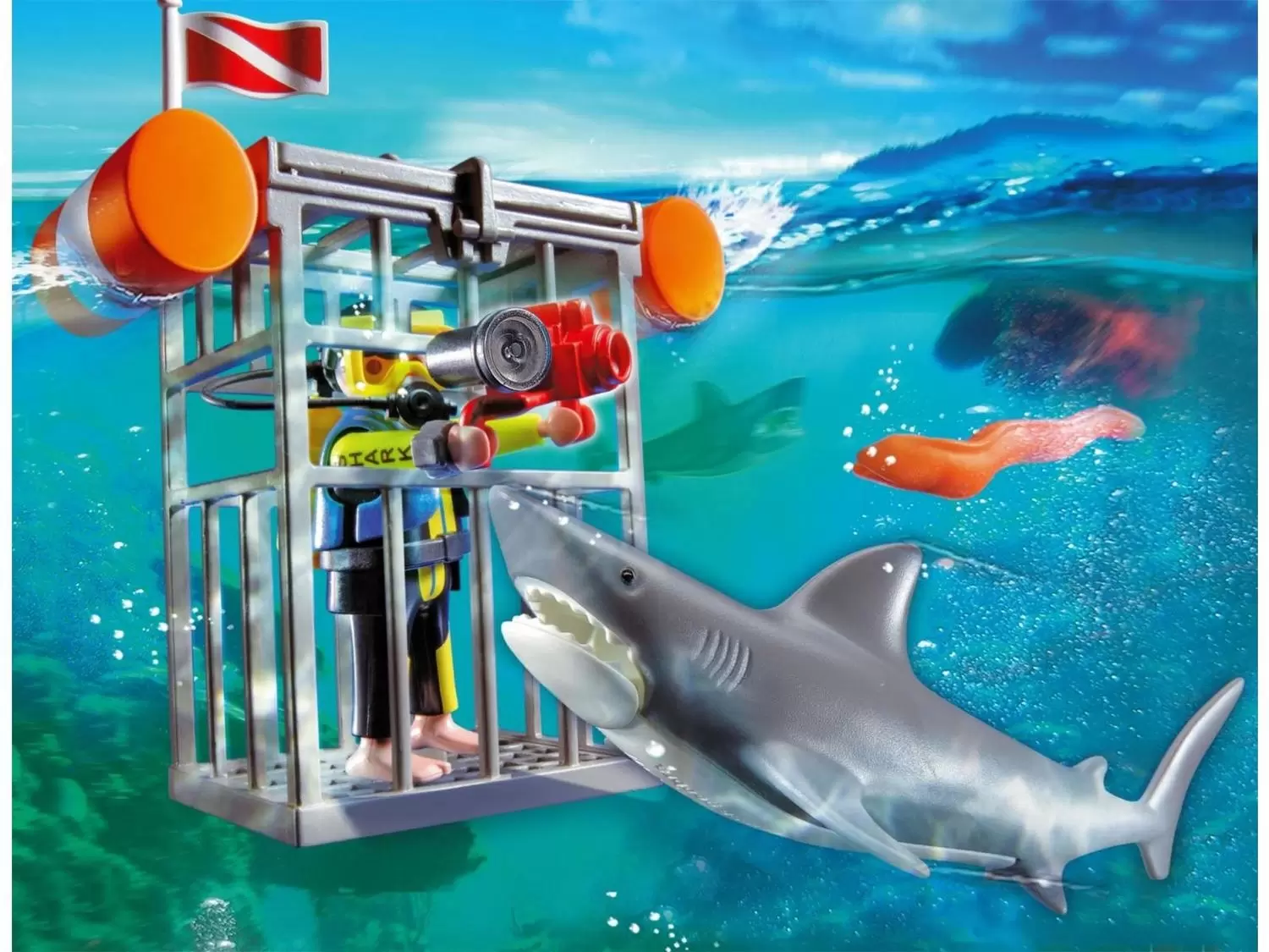 Playmobil Monde sous-marin - Plongeur avec requin