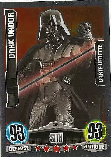 Force Attax Star Wars Saga - Carte Vedette : Dark Vador