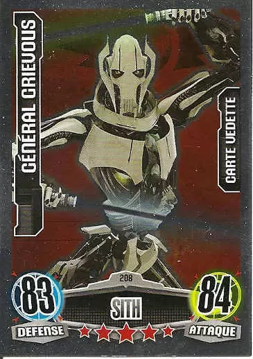 Force Attax Star Wars Saga - Carte Vedette : Général Grievous