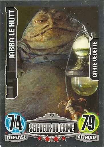 Force Attax Star Wars Saga - Carte Vedette : Jabba Le Hutt