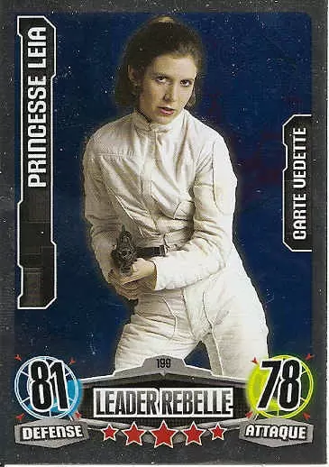 Force Attax Star Wars Saga - Carte Vedette : Princesse Leia
