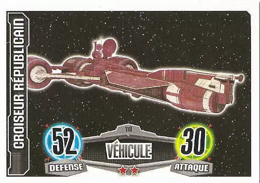 Force Attax Star Wars Saga - Croiseur Républicain