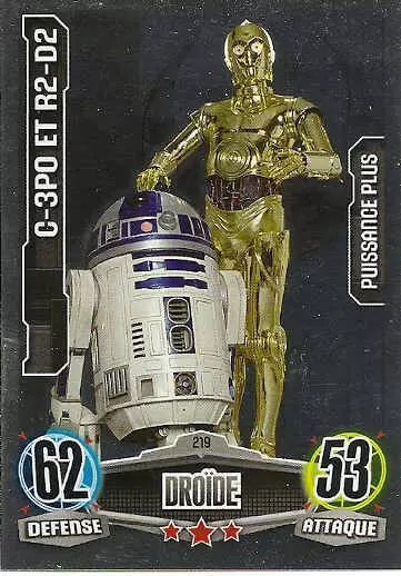 Force Attax Star Wars Saga - Puissance Plus : C-3PO et R2-D2