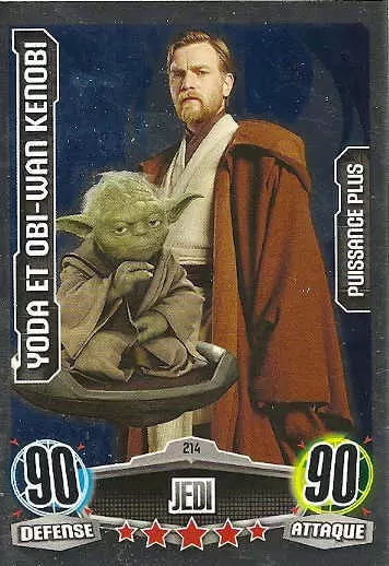 Force Attax Star Wars Saga - Puissance Plus : Yoda et Obi-Wan Kenobi