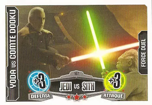 Force Attax Star Wars Saga - Yoda vs Comte Dooku